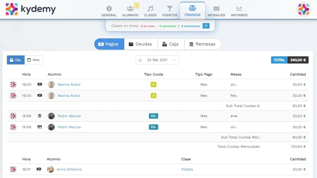 Programa de gestión de cobros para tu escuela o academia